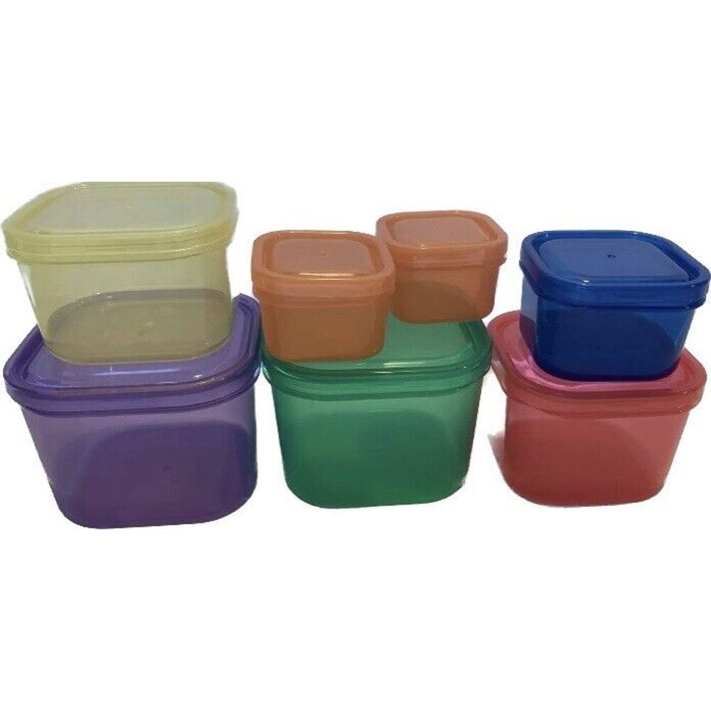 7 Colored Portion Control Containers With Lids Measurements Weight